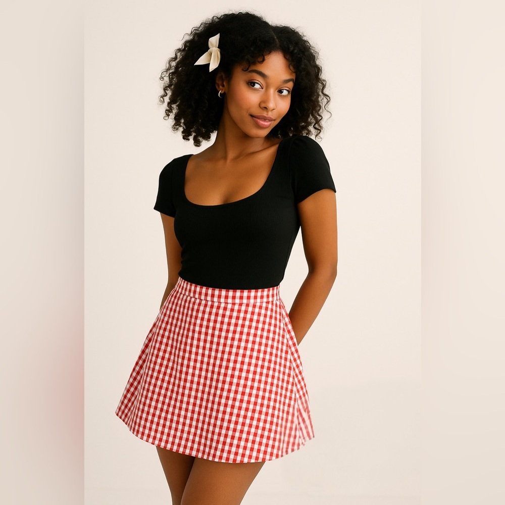 Gingham Mini Skater Skirt from Nordstrom